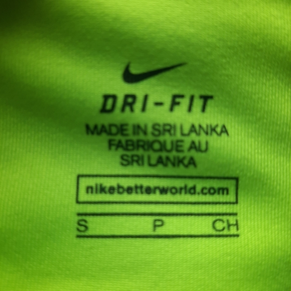 NIKE DRI FIT Neon Yellow Black Sports Bra S - Picture 9 of 9